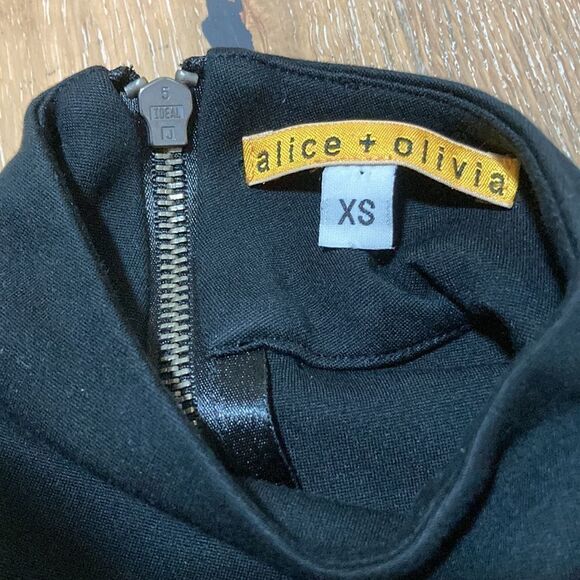 Alice + Olivia Black sleeveless body con dress with mock turtleneck size XS - Picture 5 of 11